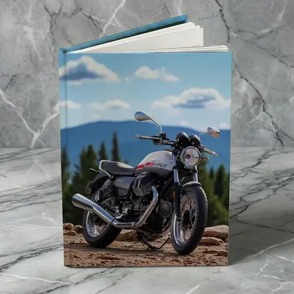 Moto Guzzi V7 Motorcycle Mountain Landscape