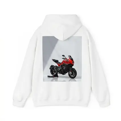 MV Agusta Red Sport Touring Motorcycle White Studio