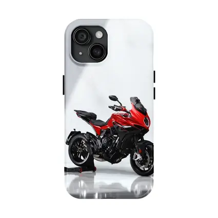 MV Agusta Red Sport Touring Motorcycle White Studio