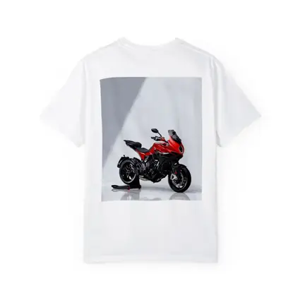 MV Agusta Red Sport Touring Motorcycle White Studio