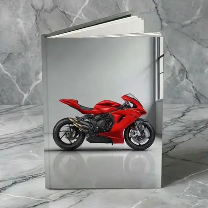 MV Agusta Red Superbike Studio White Background