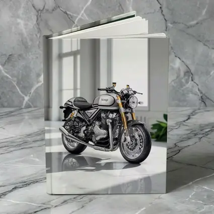 Norton Commando Motorcycle White Studio Setting