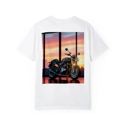 Norton Motorcycle Parked Against Sunset Sky