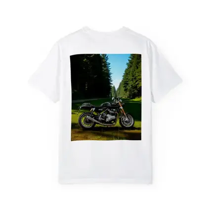 Norton Commando Motorcycle Forest Road Setting