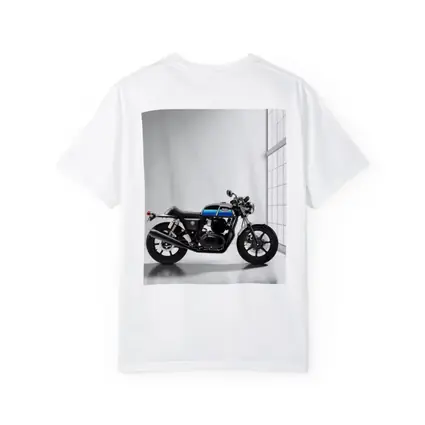 Royal Enfield Cafe Racer Blue Silver Studio
