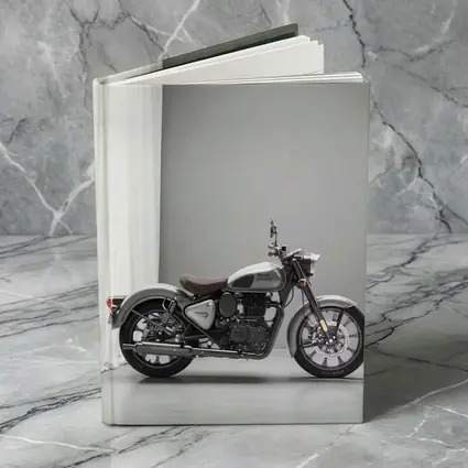 Royal Enfield Classic Silver Motorcycle Gray Studio