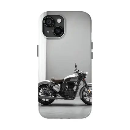 Royal Enfield Classic Silver Motorcycle Gray Studio