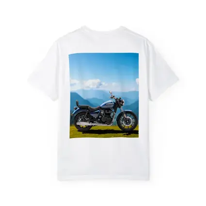 Royal Enfield Meteor Blue Mountain Landscape