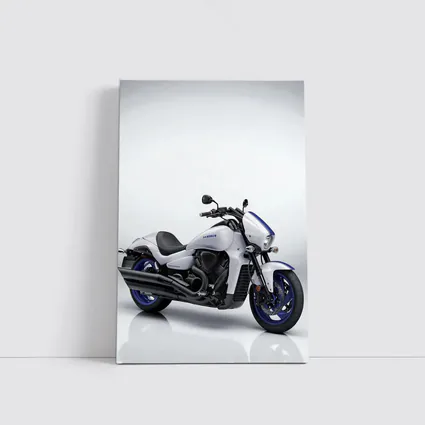 Suzuki Boulevard Cruiser Motorcycle White Blue