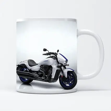 Suzuki Boulevard Cruiser Motorcycle White Blue