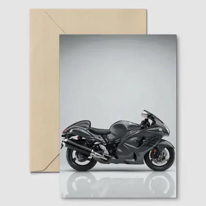 Suzuki Hayabusa Sport Bike Gray Studio