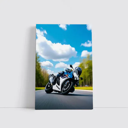 Suzuki GSX-R Sport Bike Blue Sky Road