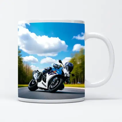 Suzuki GSX-R Sport Bike Blue Sky Road