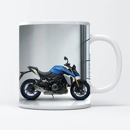 Suzuki Naked Bike Blue Motorcycle Indoor Setting