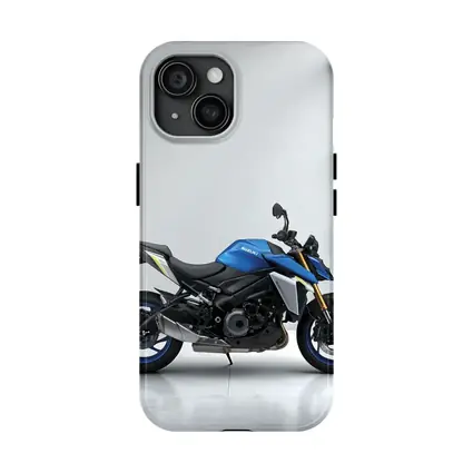 Suzuki Naked Bike Blue Motorcycle Indoor Setting