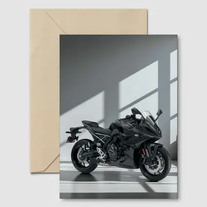 Suzuki Sport Bike Black Minimal Studio