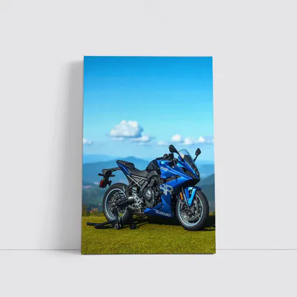 Suzuki GSX Superbike Blue Mountain Landscape