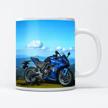 Suzuki GSX Superbike Blue Mountain Landscape