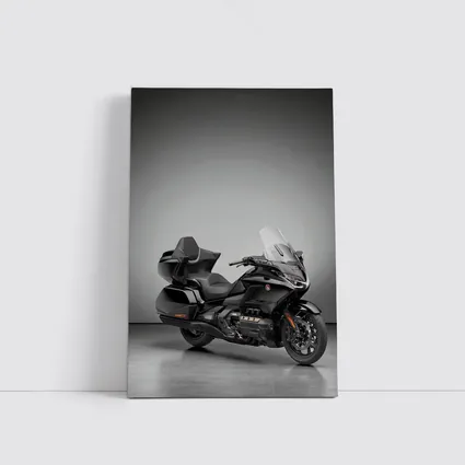 Honda Gold Wing Touring Motorcycle Gray Studio