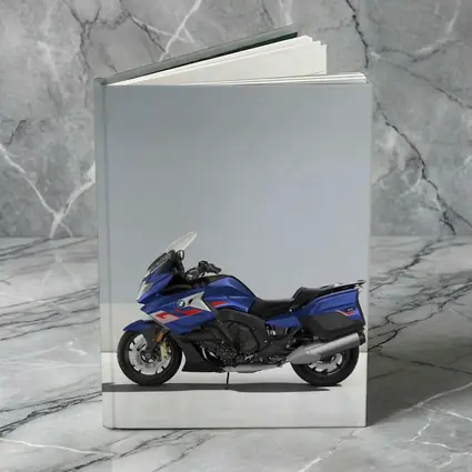 BMW Touring Motorcycle Blue Gray Studio