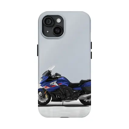 BMW Touring Motorcycle Blue Gray Studio
