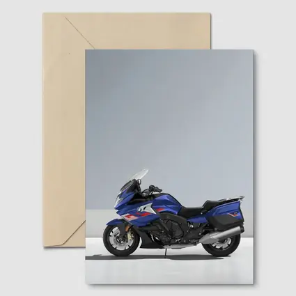 BMW Touring Motorcycle Blue Gray Studio