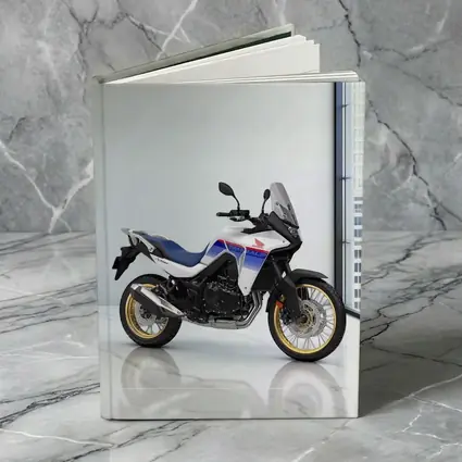 Honda Africa Twin Adventure Motorcycle White Studio