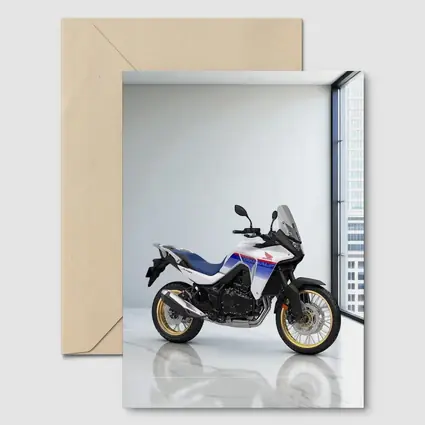 Honda Africa Twin Adventure Motorcycle White Studio
