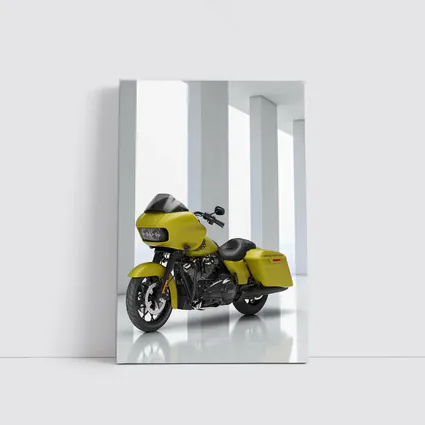 Harley Davidson Road Glide Yellow Studio Shot