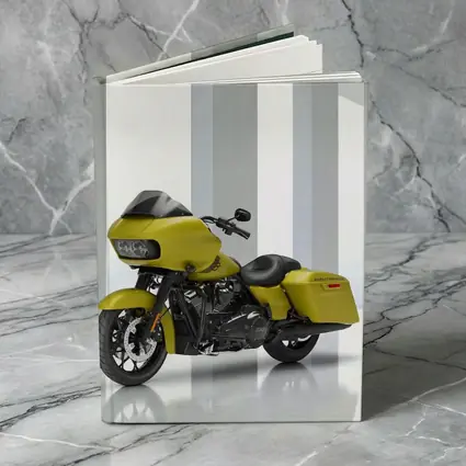 Harley Davidson Road Glide Yellow Studio Shot