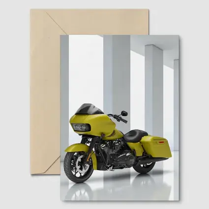 Harley Davidson Road Glide Yellow Studio Shot