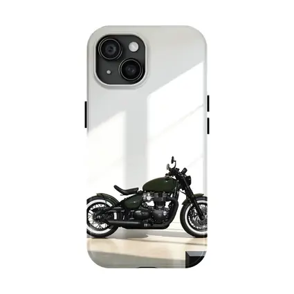 Triumph Bobber Green Motorcycle Minimal Studio