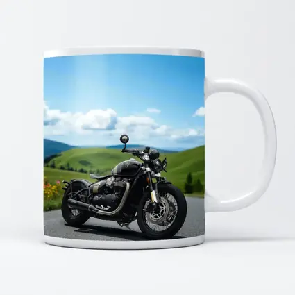 Triumph Bobber Black Motorcycle Green Hills