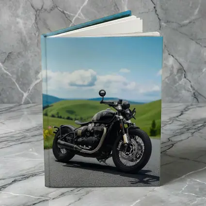 Triumph Bobber Black Motorcycle Green Hills