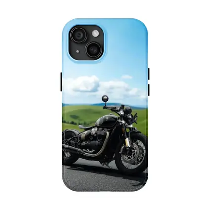 Triumph Bobber Black Motorcycle Green Hills