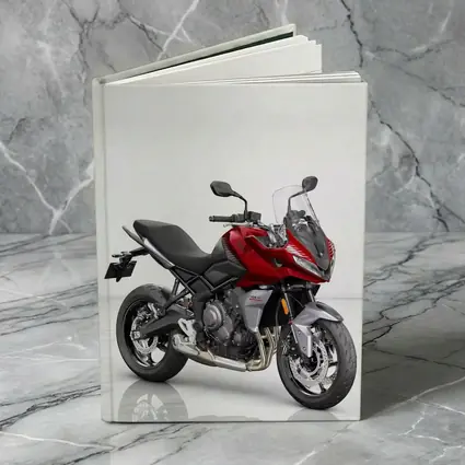Red Triumph Tiger Sport Motorcycle White Background