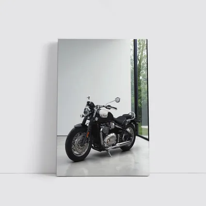 Triumph Bobber Motorcycle Minimalist Studio Setting