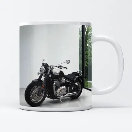Triumph Bobber Motorcycle Minimalist Studio Setting