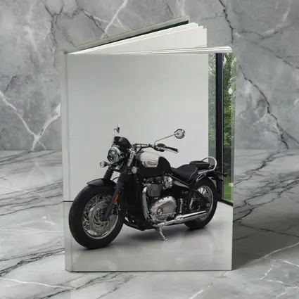 Triumph Bobber Motorcycle Minimalist Studio Setting