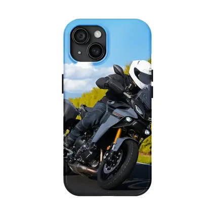 Yamaha Tracer Rider Leaning Into Corner Road