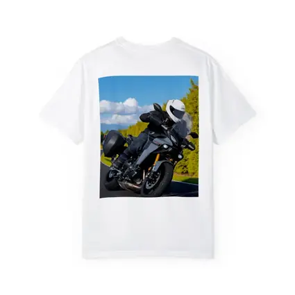 Yamaha Tracer Rider Leaning Into Corner Road