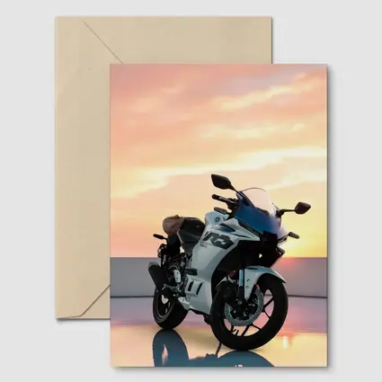 Yamaha R3 Sport Bike Sunset Sky