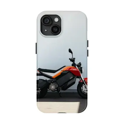 Zero Electric Motorcycle Red Orange Side Profile