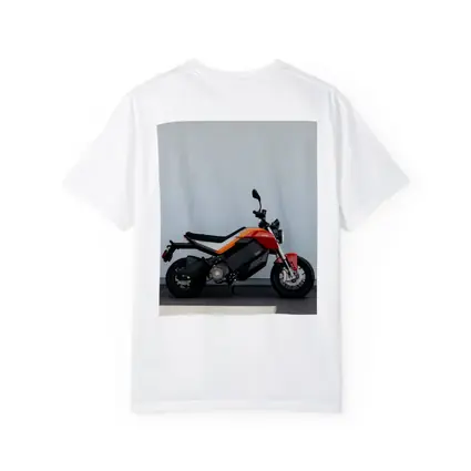 Zero Electric Motorcycle Red Orange Side Profile