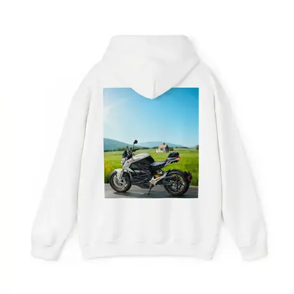 Zero Electric Motorcycle Parked Green Countryside