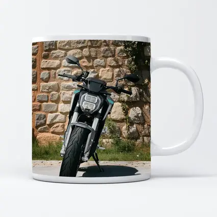 Naked Streetfighter Motorcycle Against Stone Wall