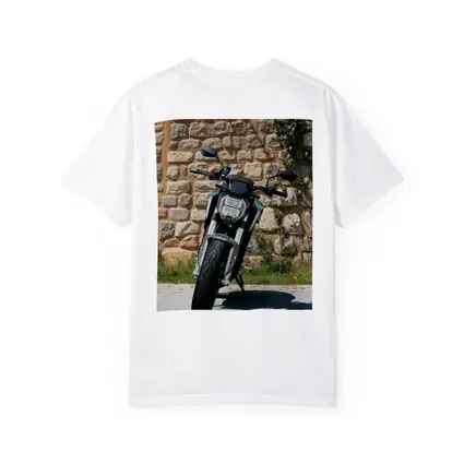 Naked Streetfighter Motorcycle Against Stone Wall