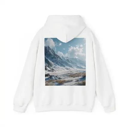 Snowy Mountain Valley Winter Landscape Scene
