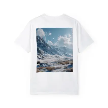 Snowy Mountain Valley Winter Landscape Scene