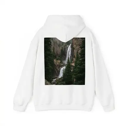 Mountain Waterfall Rocky Cliff Pine Forest